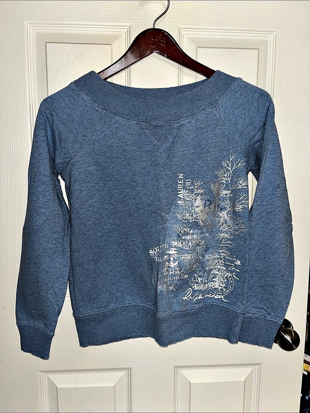 Lauren Jeans Co. Blue Sweatshirt Size Small Like New